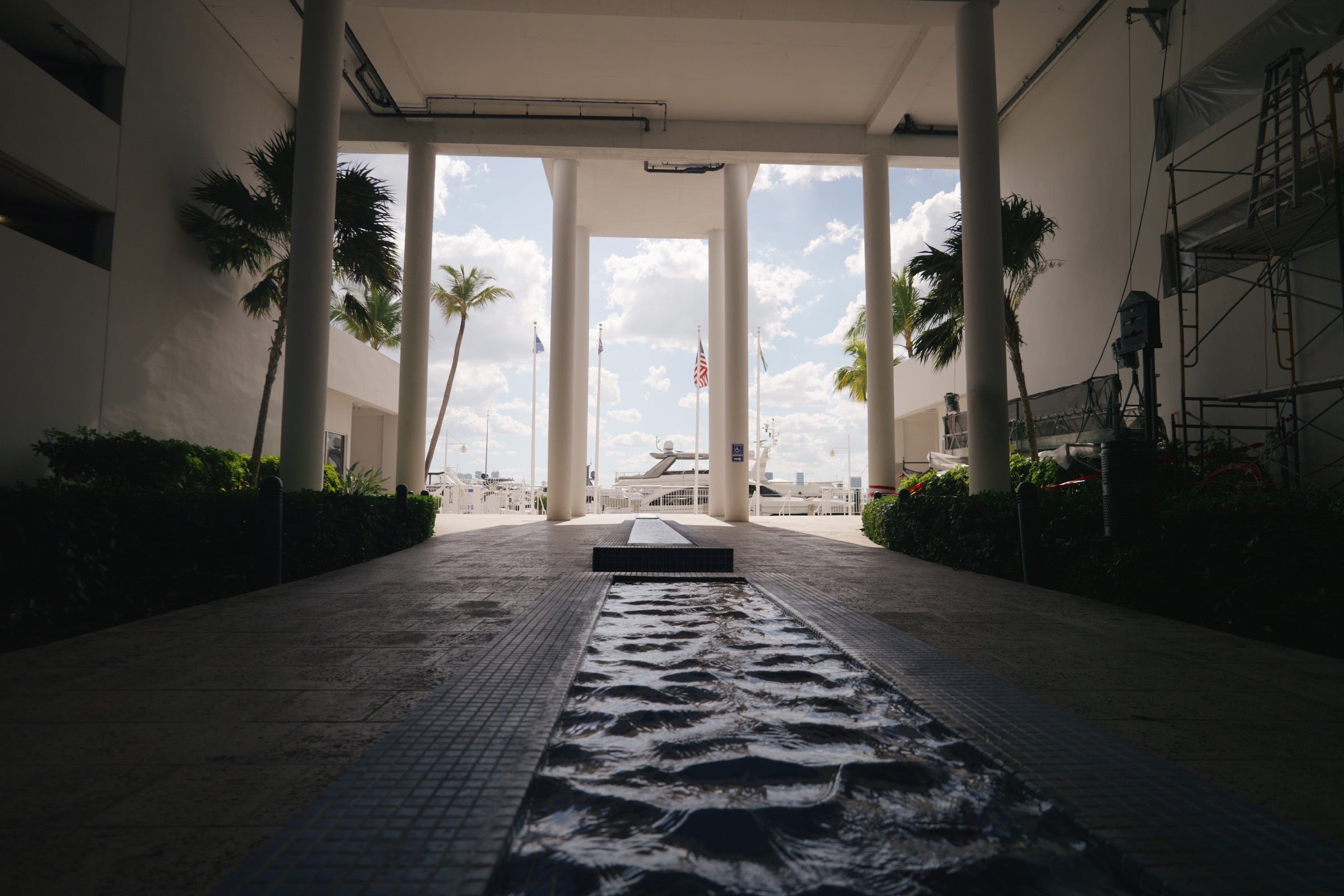 Water feature leading toward the marina at Sunset Harbour